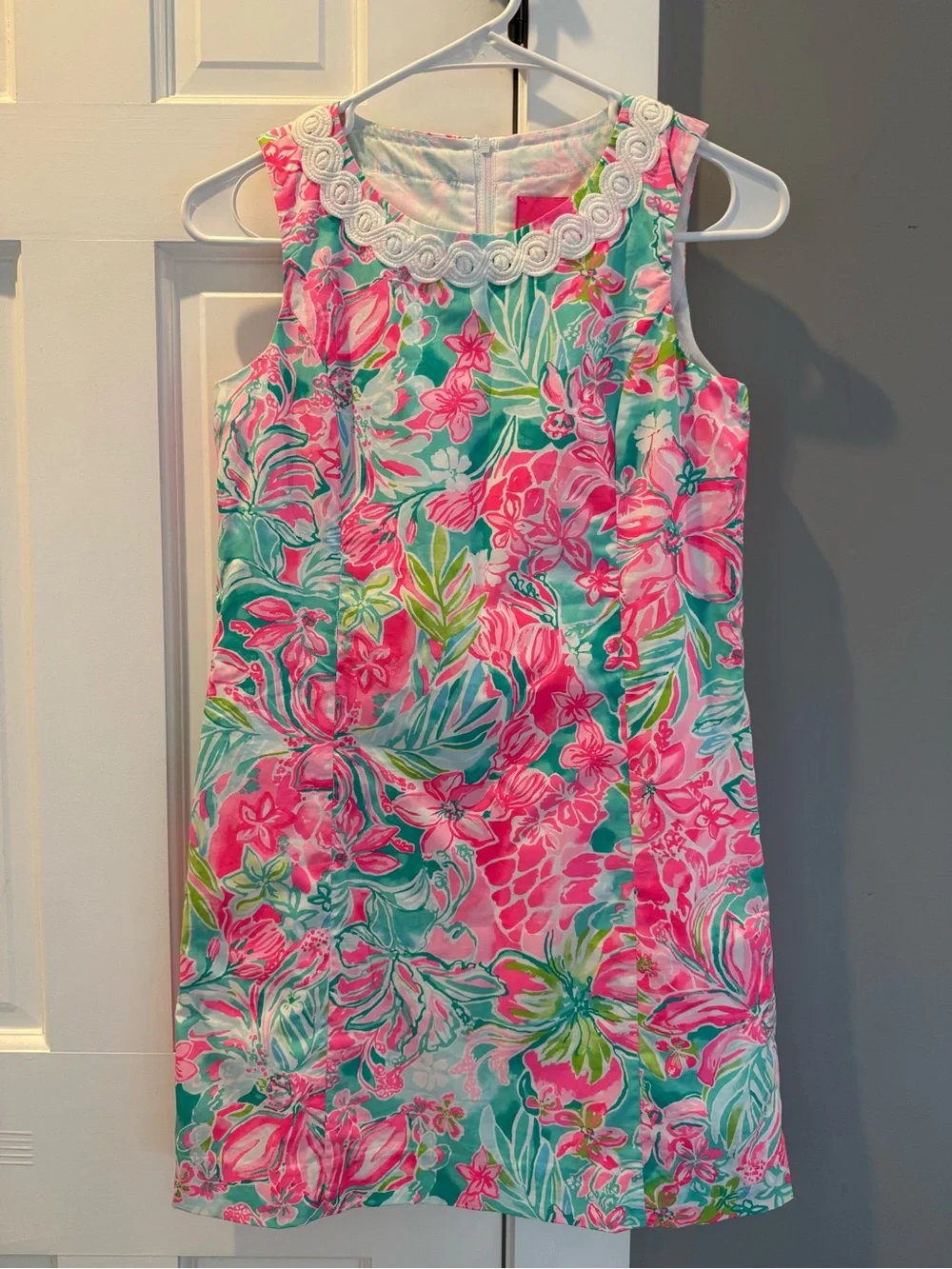 Lilly Pulitzer Pink & Turquoise Floral Sleeveless Dress